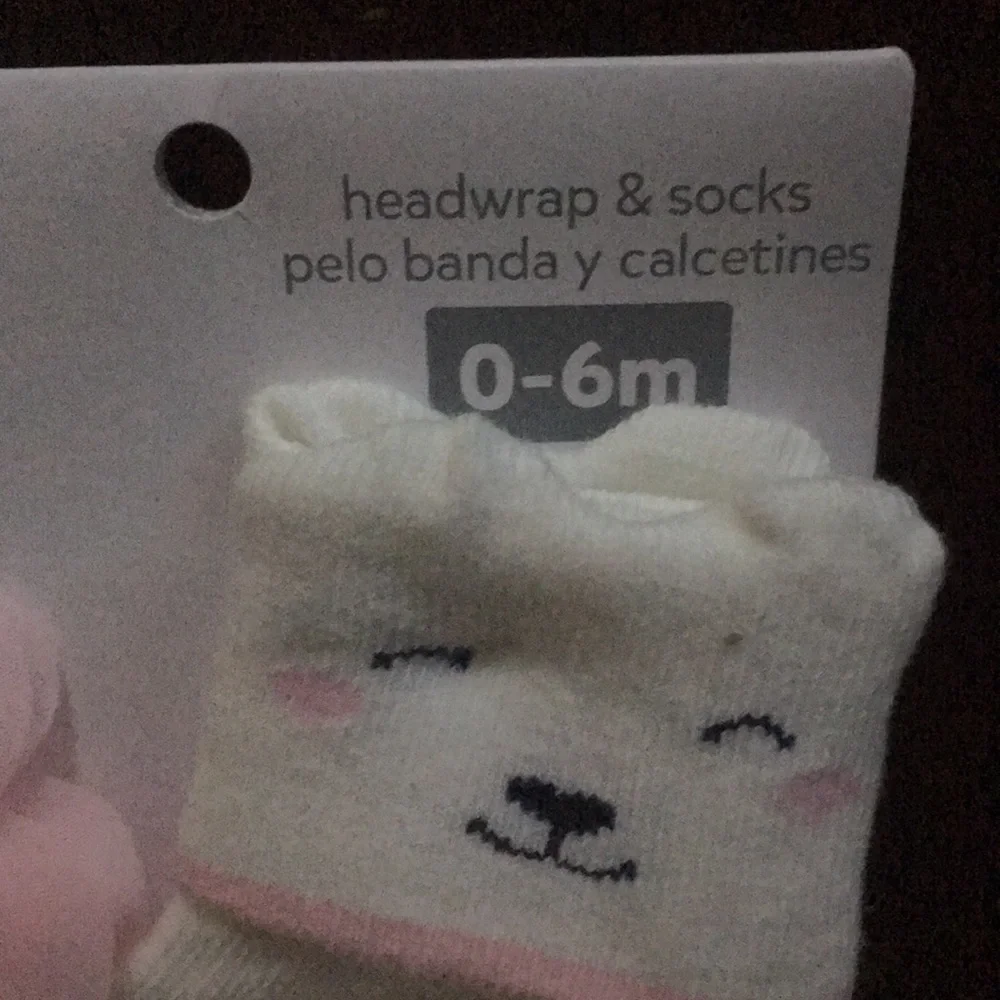 CHILD Of mine head wrap & Socks Sz 0-6 month baby